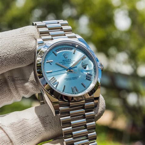 rolex day date platinum ice blue|rolex day date platinum price.